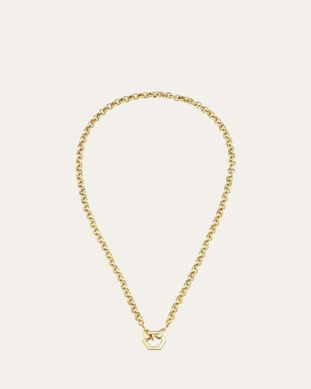 18k Yellow Gold Rolo Chain Foundation Necklace
